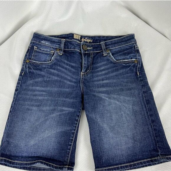 Kut from the Kloth Womens Bermuda Denim Jeans Shorts Medium Wash Blue Size 2 - Picture 6 of 8